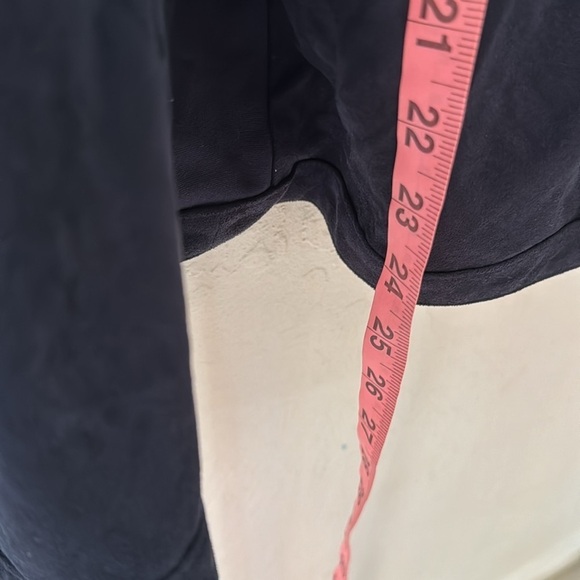 J.Jill Faux Suede Open Draped Cardigan Jacket Navy Blue Large - Picture 8 of 9